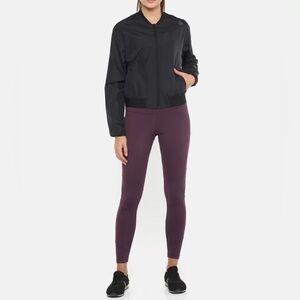 Women’s REEBOK taffeta black‎ workout bomber sport jacket size small